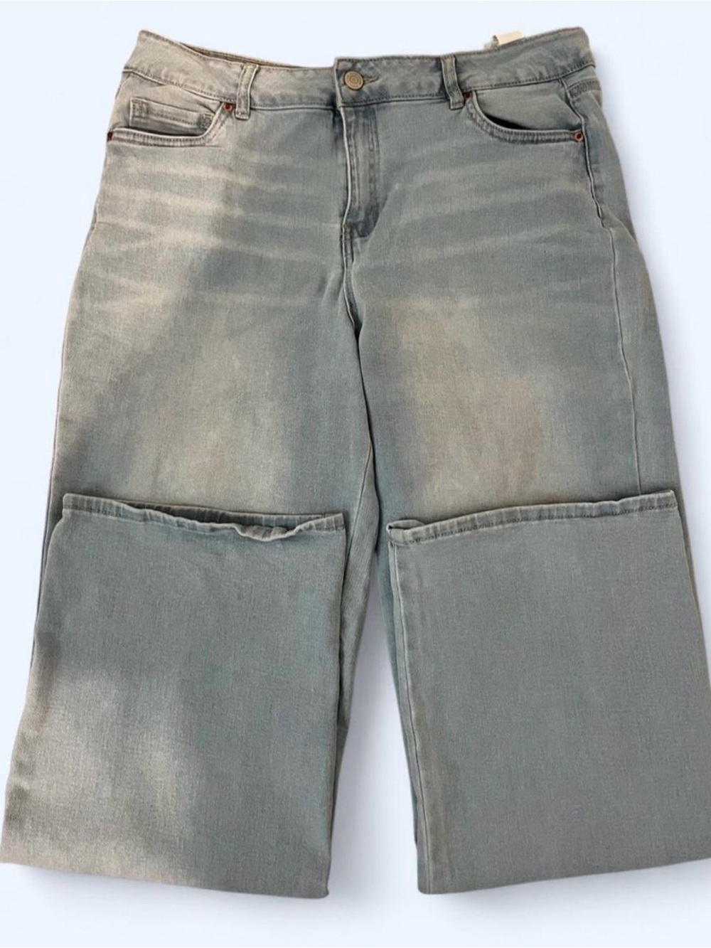 refuge Baggy/ Straight-Leg Jeans — Light Wash